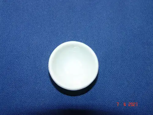 Puppengeschirr weiße Schüssel Porzellan Ø 3 cm