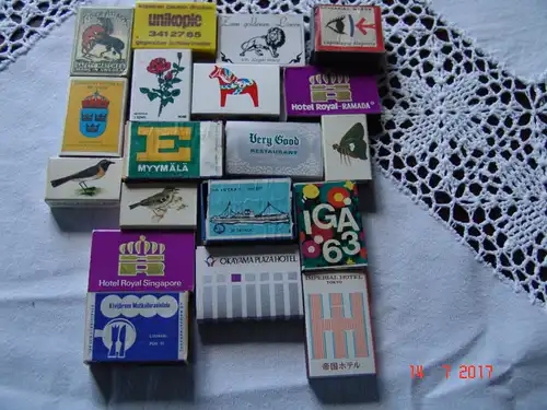 19 Streichholzschachteln - ab 60er Jahre