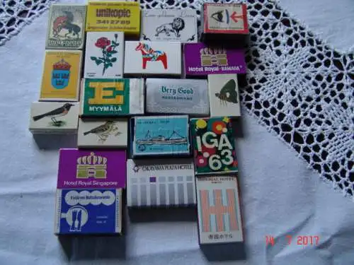 19 Streichholzschachteln - ab 60er Jahre