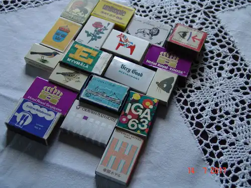 19 Streichholzschachteln - ab 60er Jahre