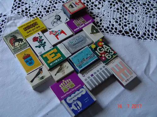 19 Streichholzschachteln - ab 60er Jahre