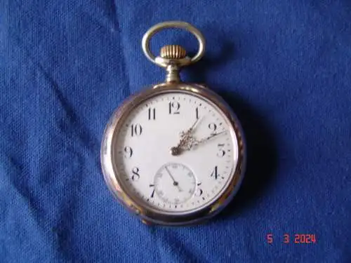 JWC / IWC Taschenuhr Lepine 800er Silber - Generalüberholt -1904