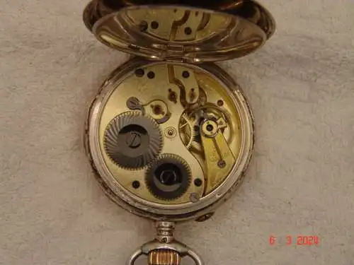 JWC / IWC Taschenuhr Lepine 800er Silber - Generalüberholt -1904