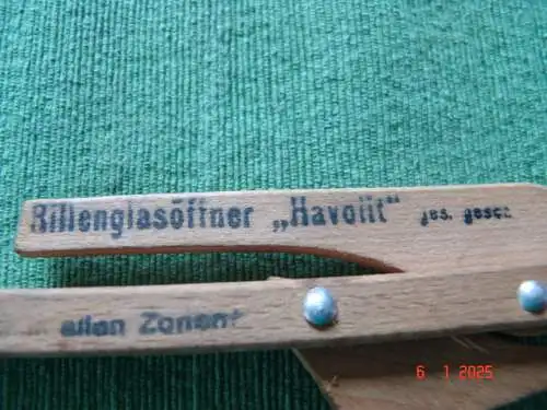 Antiker Rillenglasöffner Weckglasöffner Havolit DDR - Ostalgie