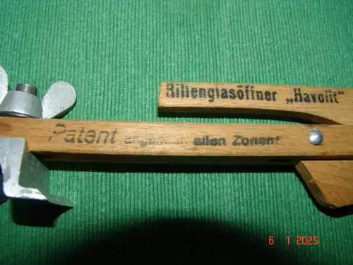 Antiker Rillenglasöffner Weckglasöffner Havolit DDR - Ostalgie