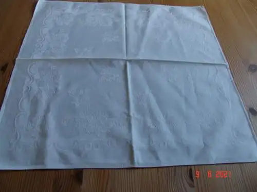 Alte Damast Leinen Serviette Webmuster Jugendstil 47 x 45