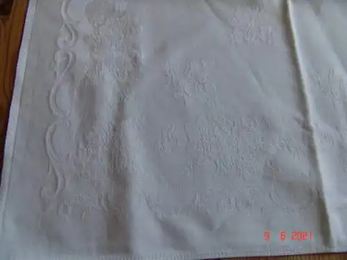 Alte Damast Leinen Serviette Webmuster Jugendstil 47 x 45