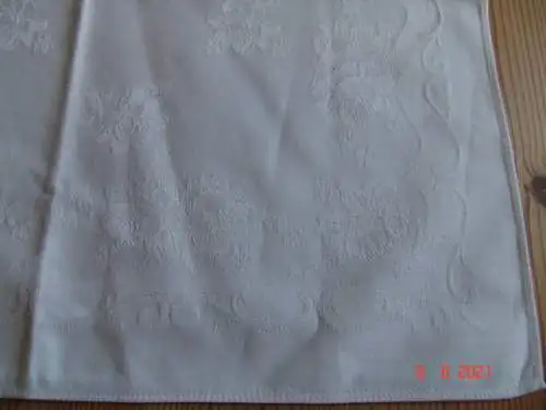Alte Damast Leinen Serviette Webmuster Jugendstil 47 x 45