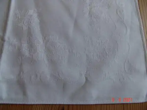 Alte Damast Leinen Serviette Webmuster Jugendstil 47 x 45