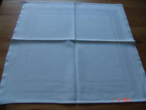 Damast Serviette Webmuster umlaufender Webstreifen 47 x 49