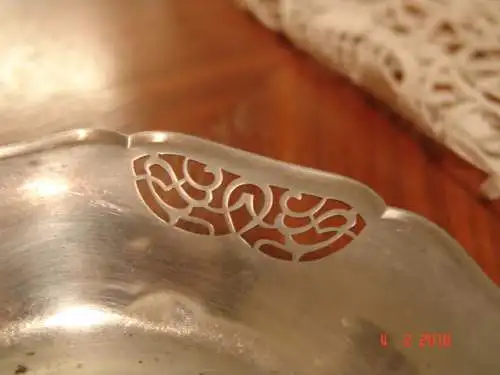 Art Deco Schale WMF silberfarben Durchbrucharbeit