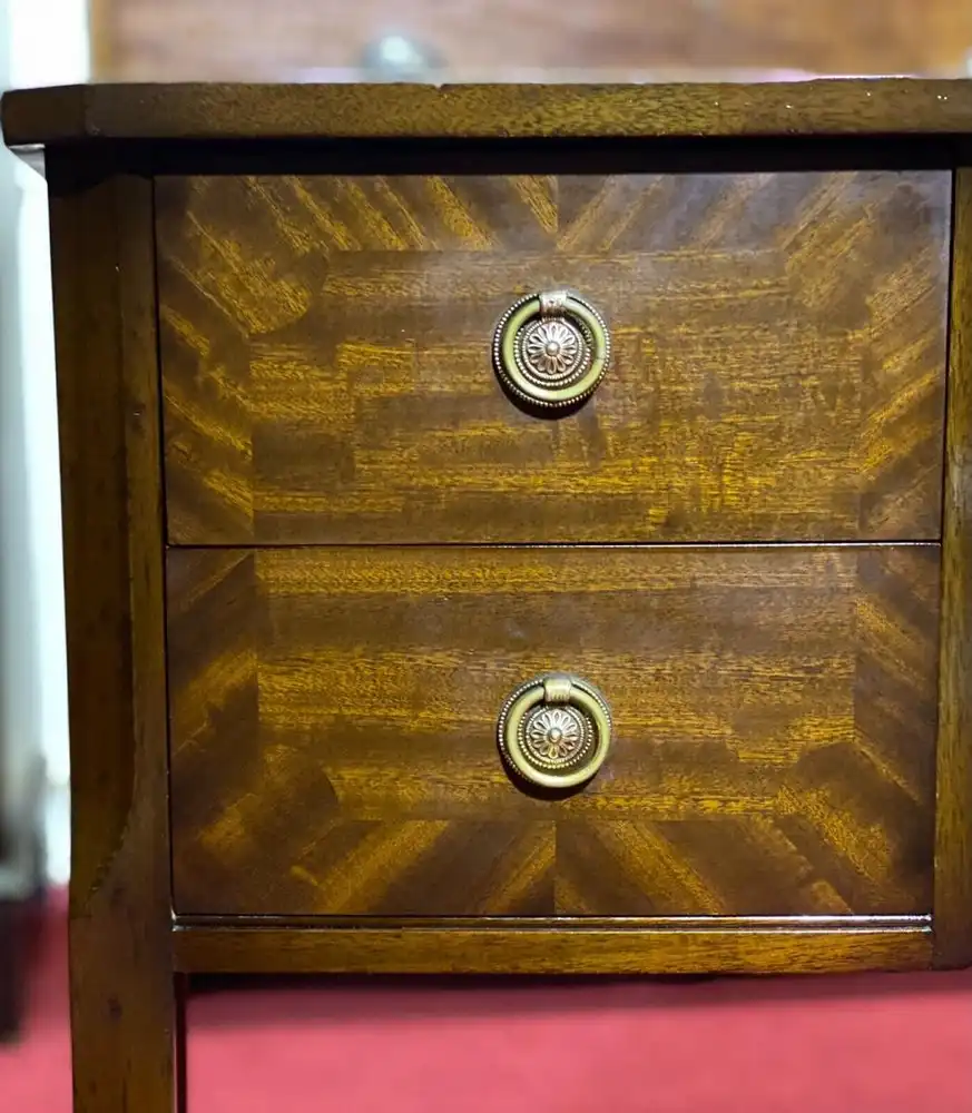 Englische Möbel Stilmöbel Bow Konsole Sideboard Kommode Mahagoni 5 Schubfächer 2