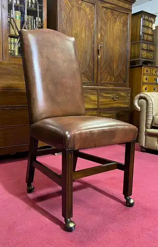 Englische Möbel Chesterfield Antik Leder Büro Homeoffice Schreibtisch Stuhl UK