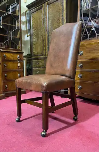 Englische Möbel Chesterfield Antik Leder Büro Homeoffice Schreibtisch Stuhl UK