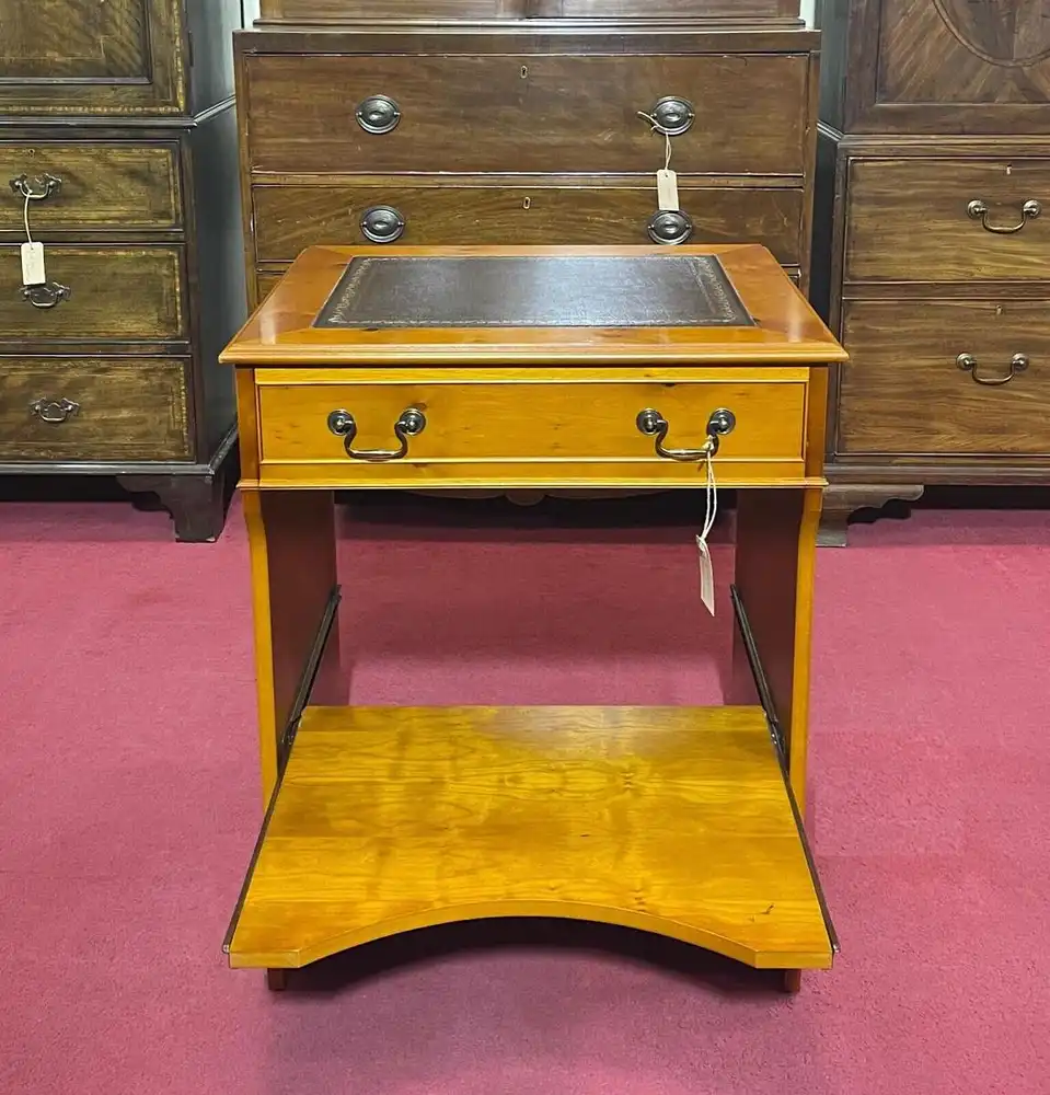 Englische Möbel Regency Eibe Schreibtisch Computertisch Druckertisch Homeoffice 2