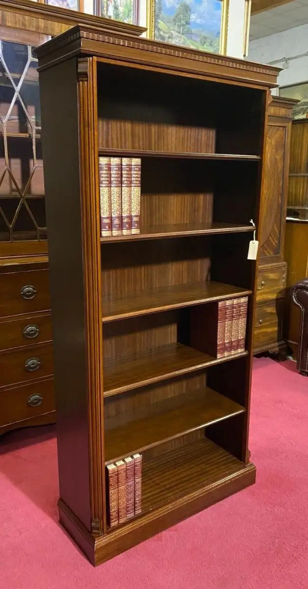 Englische Möbel Mahagoni Bücherregal Bookcase Homeoffice Regale verstellbar 1