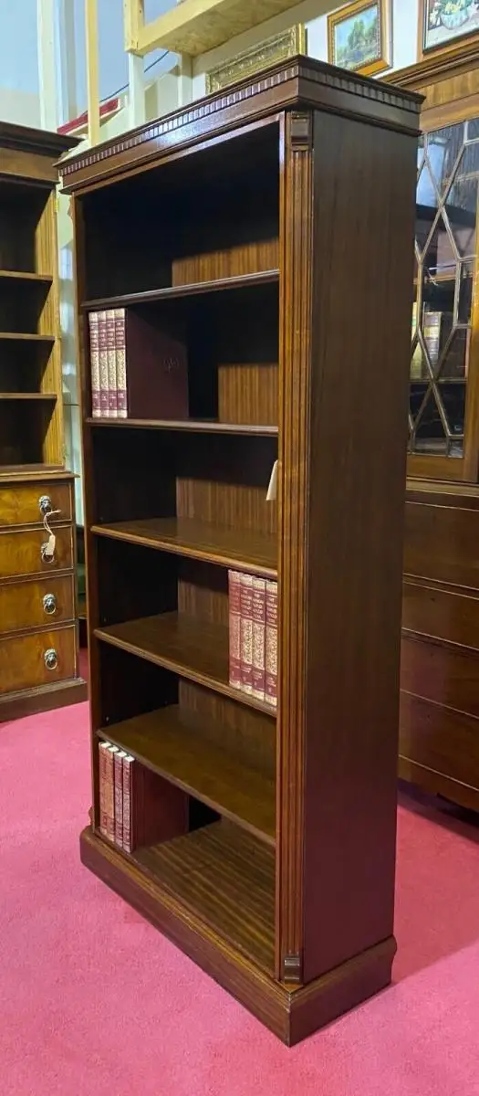 Englische Möbel Mahagoni Bücherregal Bookcase Homeoffice Regale verstellbar 2