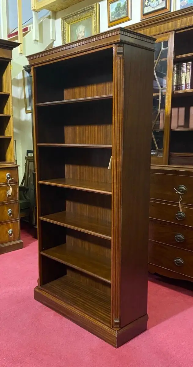 Englische Möbel Mahagoni Bücherregal Bookcase Homeoffice Regale verstellbar 5