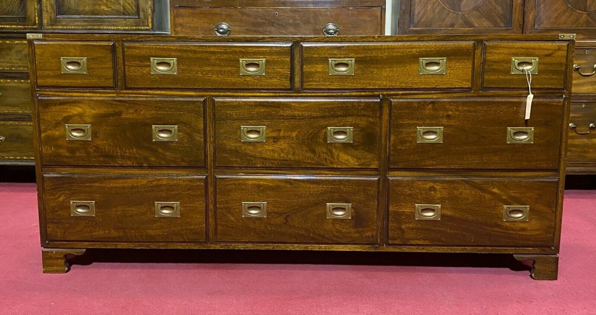 Englische Möbel Original Military Mahagoni Sideboard Anrichte Kommode ...