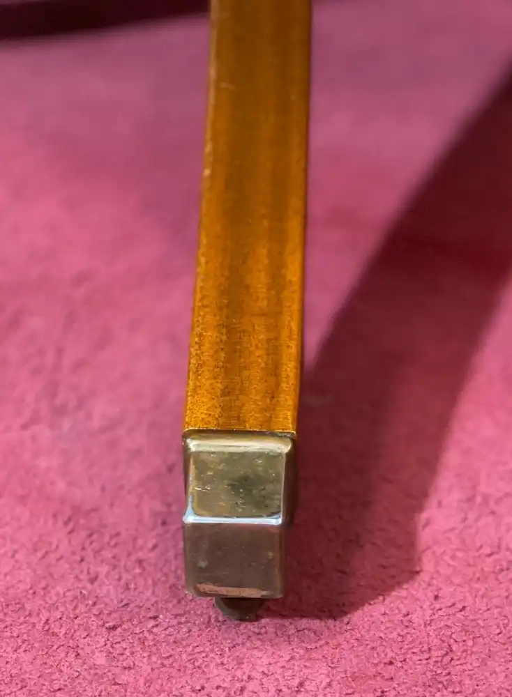 Englische Möbel Direktimport oval Couchtisch Eibe auf Rollen Intarsie Messing UK 4