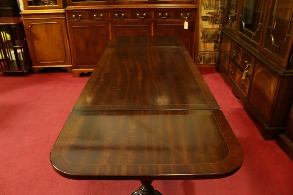 Englische Möbel Regency Mahagoni Pembroke Schreibtisch Klapptisch 2 Schubfach UK 5