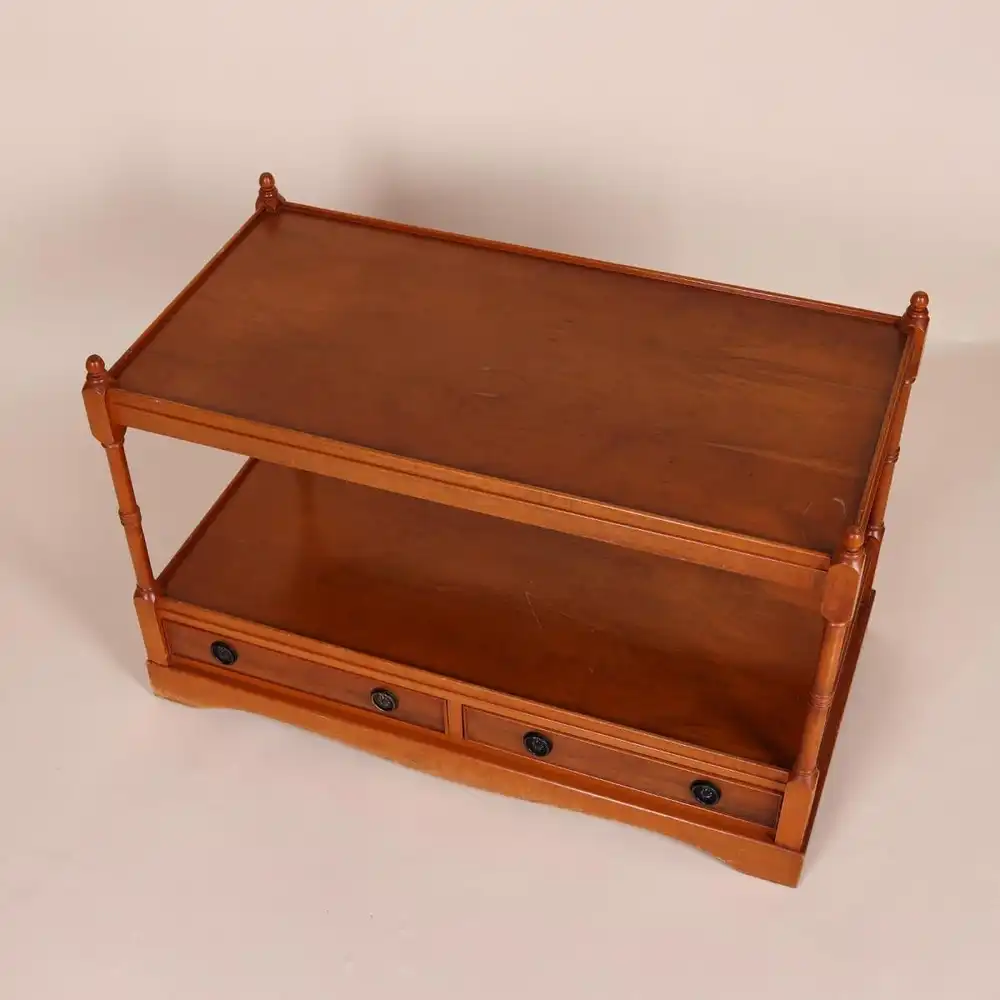 Englische Möbel original Stilmöbel Eibe Couchtisch mit Schubfach Made in UK 4