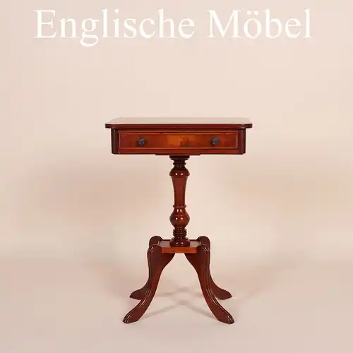 Englische Möbel Stilmöbel EibeTisch Beistelltisch Nachttisch Lampentisch Schubfa
