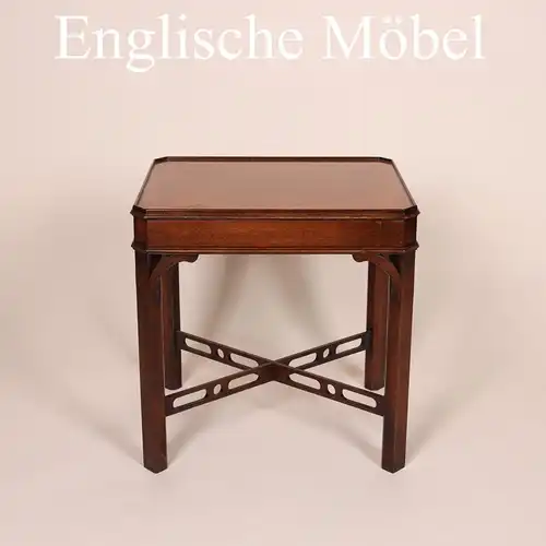 Englische Möbel Beistelltisch Lampentisch Mahagoni Bevan & Funnell Geheimfach UK