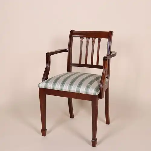 Englische Möbel Regency Set von 4 Esszimmer Stühle Stuhl 1 mit Armlehne Mahagoni