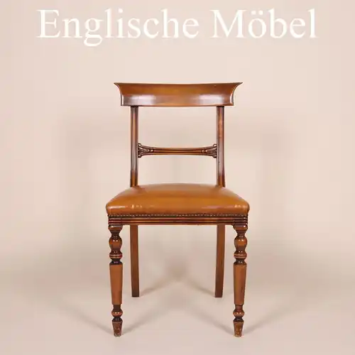 Englische Möbel Set von 6 Esszimmer Esstisch Stuhl Stühle Mahagoni Made in UK