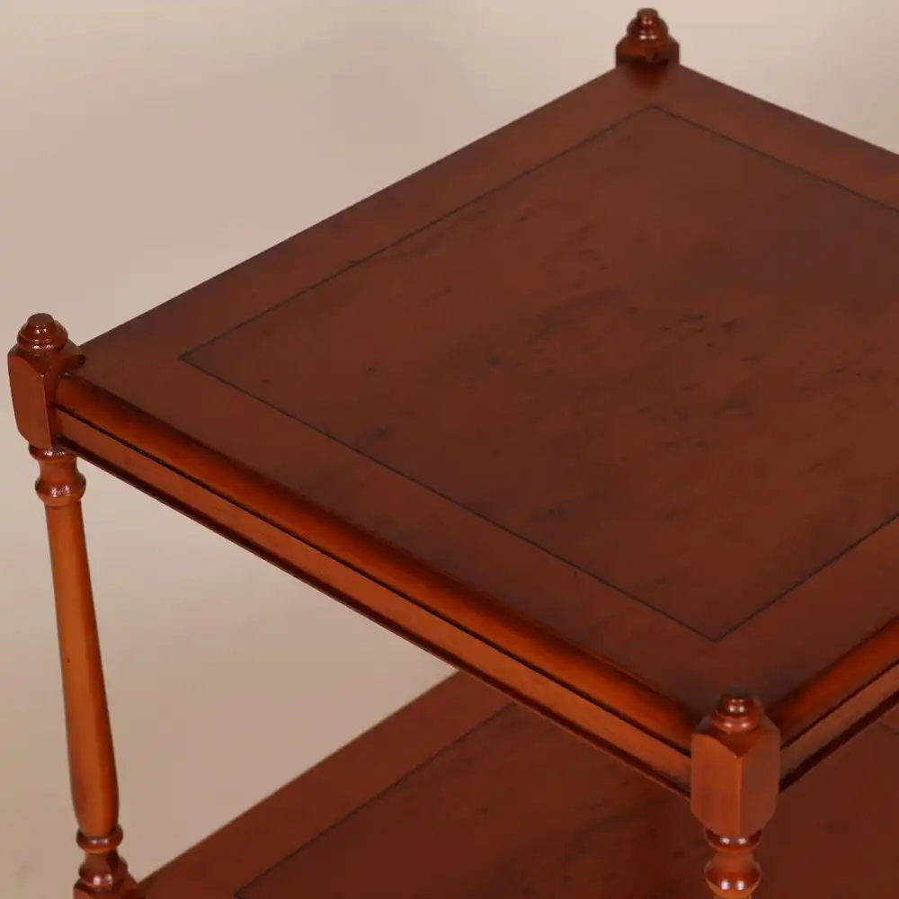 Englische Möbel Stilmöbel Regency Eibe Tisch Beistelltisch Lampentisch 2 Ebene 3