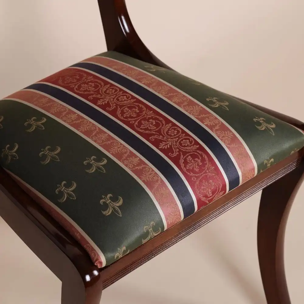 Englische Möbel Regency Set von 4 Mahagoni Esszimmer Esstisch Stuhl Stühle UK 2