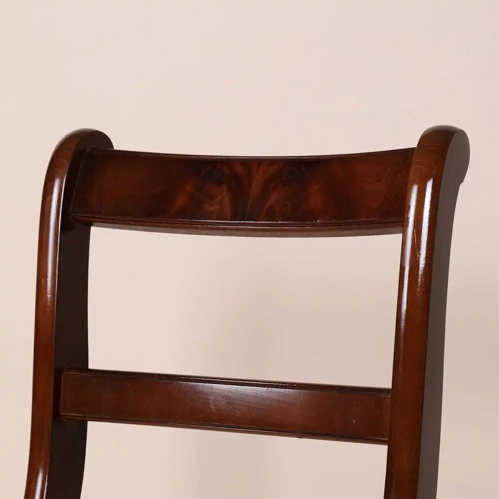 Englische Möbel Regency Set von 4 Mahagoni Esszimmer Esstisch Stuhl Stühle UK 3