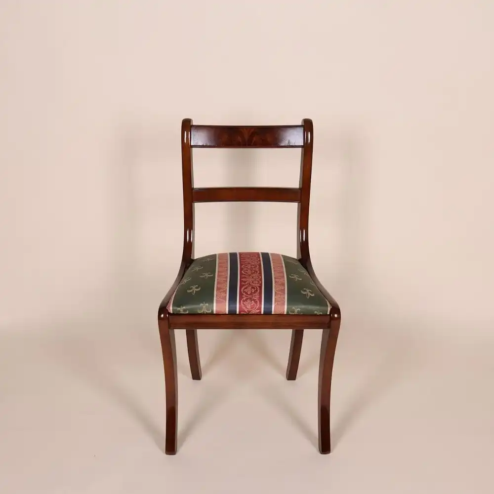 Englische Möbel Regency Set von 4 Mahagoni Esszimmer Esstisch Stuhl Stühle UK 4