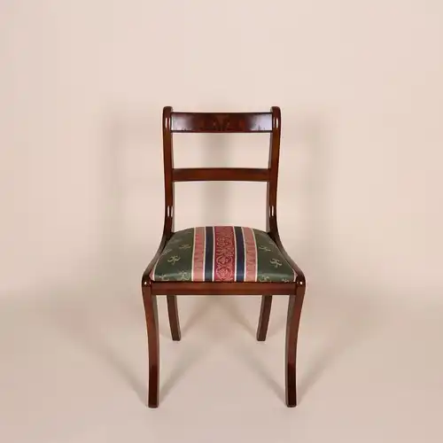 Englische Möbel Regency Set von 4 Mahagoni Esszimmer Esstisch Stuhl Stühle UK
