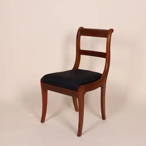 Englische Möbel Set von 2 Esszimmer Esstisch Stuhl Stühl Intarsie Regency UK
