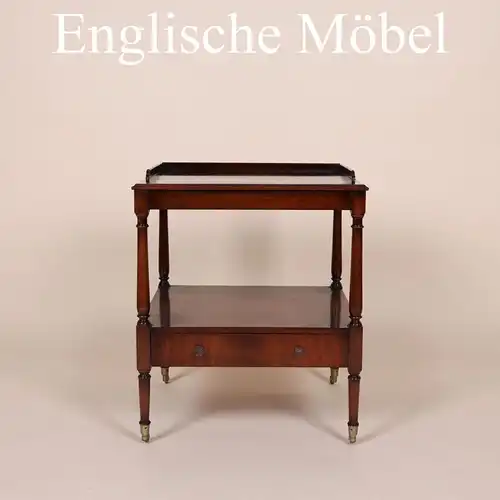 Englische Möbel Victorian Stilmöbel Mahagoni Tisch Beistelltisch Lampentisch UK