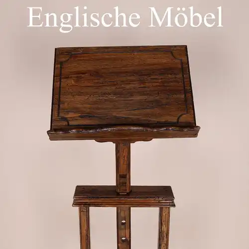 Englische Möbel Regency Antik Stehpult Standpult Buch Aufsteller verstellbar UK