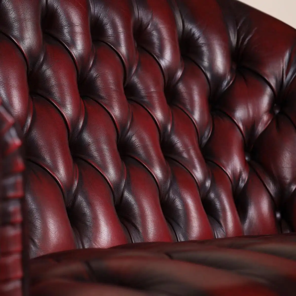 Englische Möbel Original Chesterfield Sitzbank Sofa Bank Leder Stilmöbel England 3