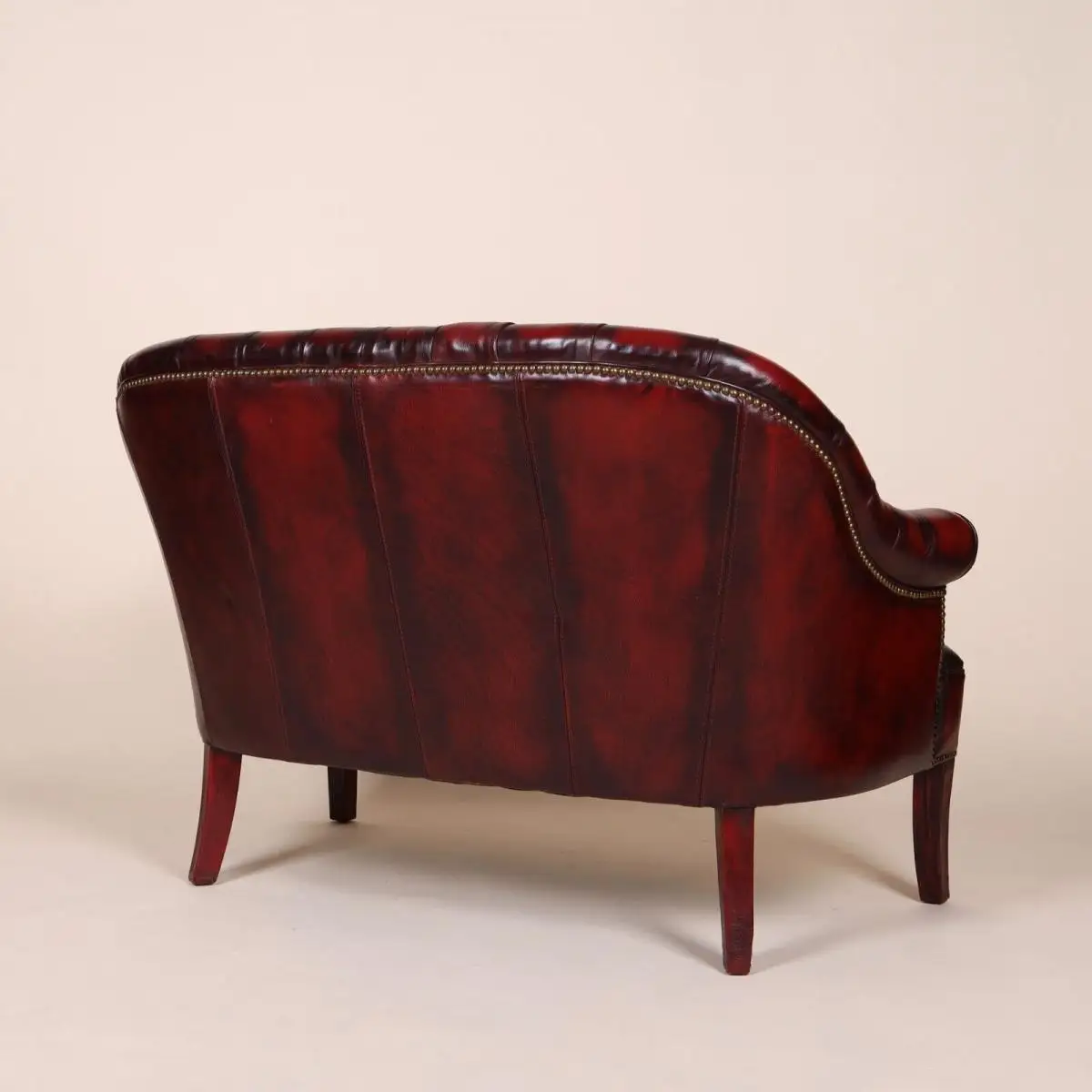 Englische Möbel Original Chesterfield Sitzbank Sofa Bank Leder Stilmöbel England 6