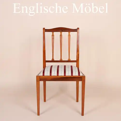 Englische Möbel Set von 4 Esszimmer Esstisch Mahagoni Stuhl Stühle Design UK
