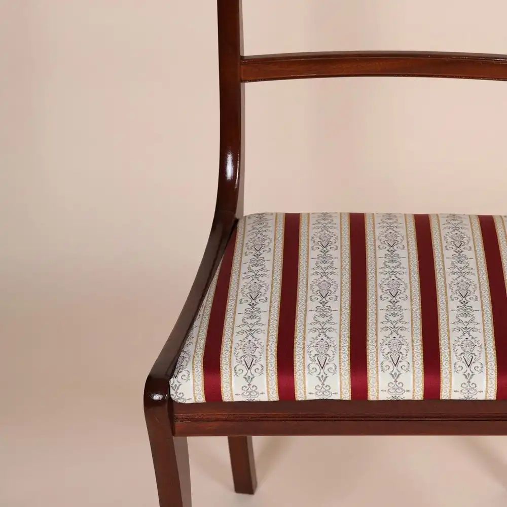 Englische Möbel Set von 4 Esszimmer Esstisch Mahagoni Stuhl Stühle Design UK 3