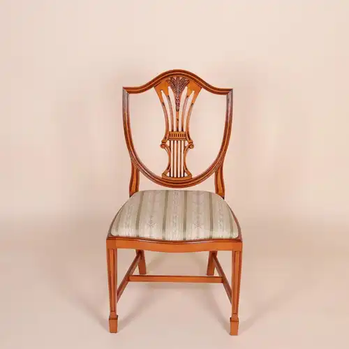 Englische Möbel Set 2 original Hepplewhite Esszimmer Esstisch Stuhl Stühle Eibe
