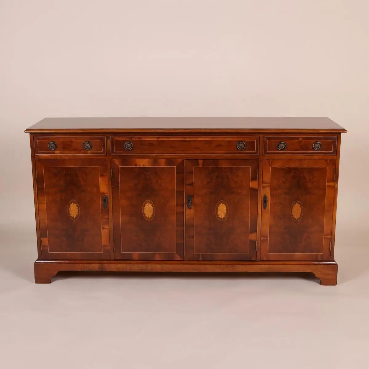 Englische Möbel Stilmöbel Sideboard Anrichte Mahagoni Intarsie Schubfächer 5