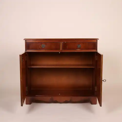 Englische Möbel Regency Stilmöbel Sideboard Anrichte Eibe zwei Schubfächer UK