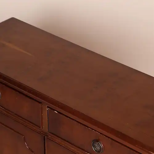 Englische Möbel Regency Stilmöbel Sideboard Anrichte Eibe zwei Schubfächer UK