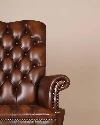 Englische Möbel Chesterfield Woburn Swivel Büro Drehstuhl Antik Leder Rollen UK