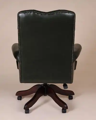 Englische Möbel Chesterfield Woburn Swivel Büro Drehstuhl Antik Leder Rollen UK