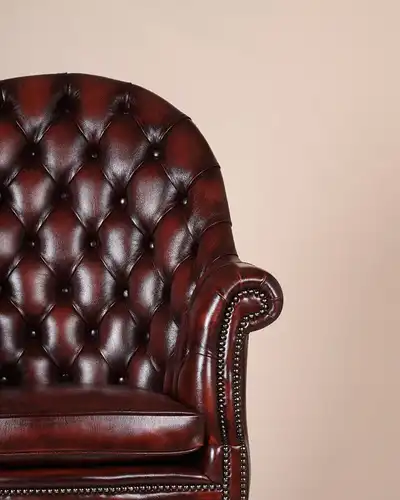 Englische Möbel Chesterfield Executive Swivel Büro Drehstuhl Antik Leder Rollen