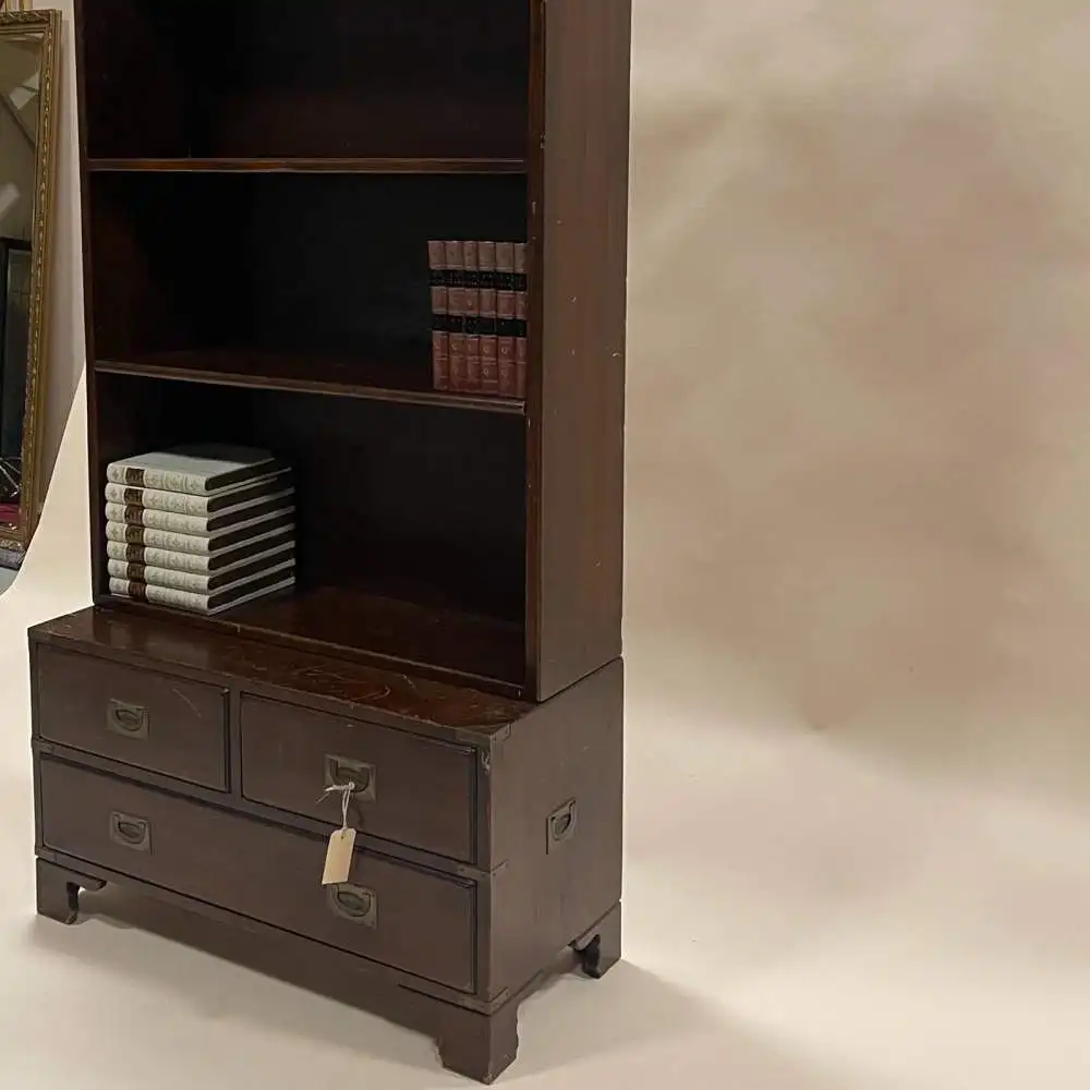 Englische Möbel original Military Bücherregal Bookcase Mahagoni Made in England 2